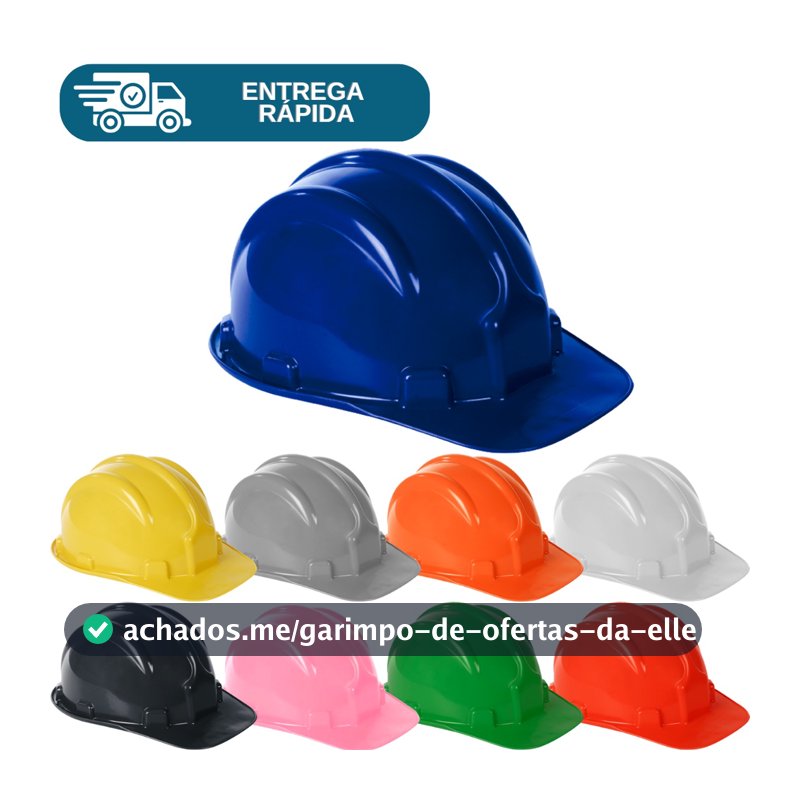 Capacete De Segurança Com Carneira Aba Frontal Obra Proteção Trabalho Epi Construção Civil Plastcor