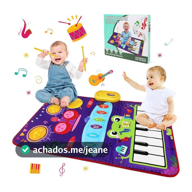 PIANO TAPETE MUSICAL 80 CM Infantil Com Som Para Criança
