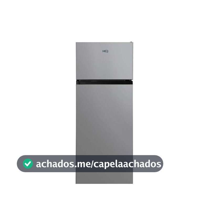 Geladeira Refrigerador HQ 230 Litros Duplex Defrost, Baixo Consumo A+++ Preto/Cinza HQ-230RDFS