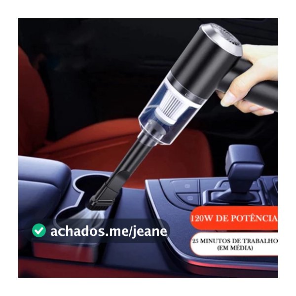 Mini Aspirador de Pó Portátil Automotivo Casa Sem Fio 3 em 1 Potente 6000Pa Recarregável