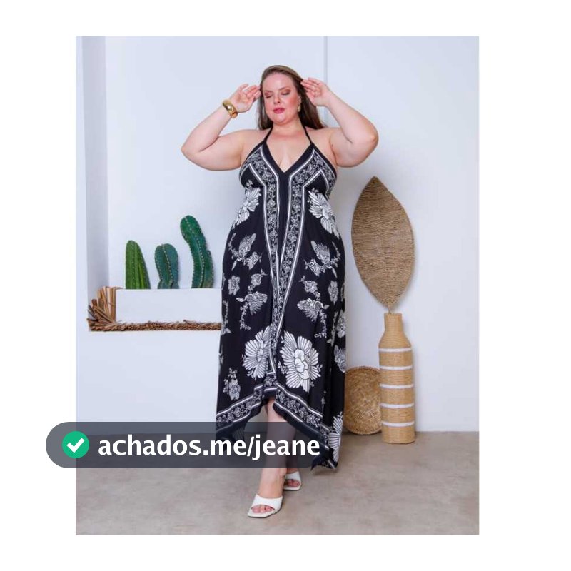 Vestido Longo Plus Size Preto E Azul Modelo Indiano Boho Feminino Costa Nua Com Amarração