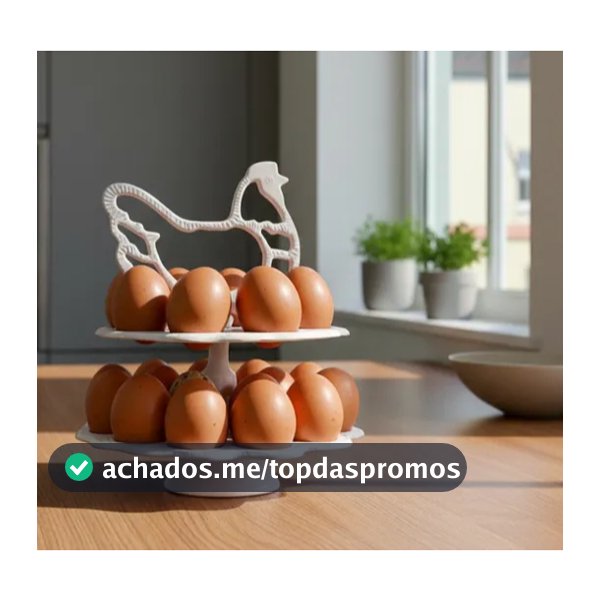 Porta Ovos Farmhouse Suporte 30 Ovos Galinha Vintage Decorativa Caixa Organizadora Cesto Alumínio