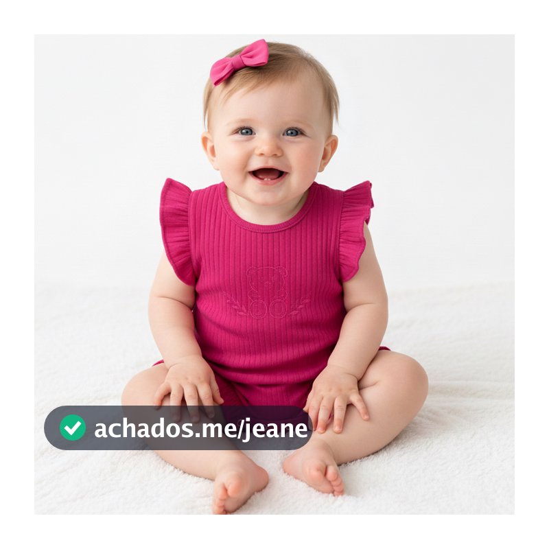 Macacão Bebê Feminino Menina Básico Super Macio e Leve Confortável Lançamento + Laço
