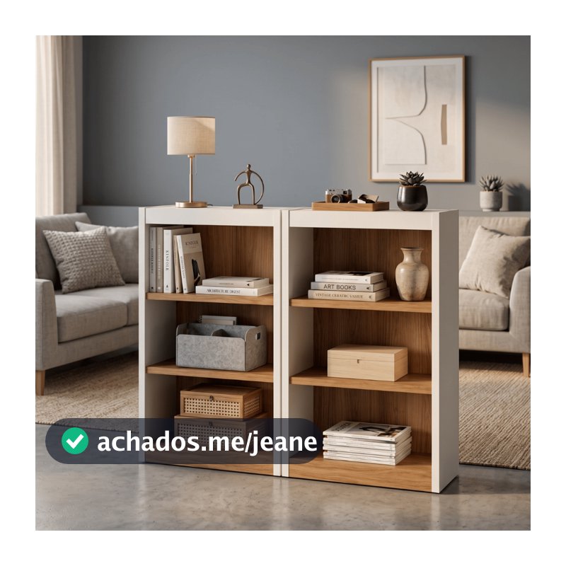 OFERTA RELAMPAGO Armario Multiuso 6 Prateleiras Livreiro Modular Bipartido Para Sala e Escritório