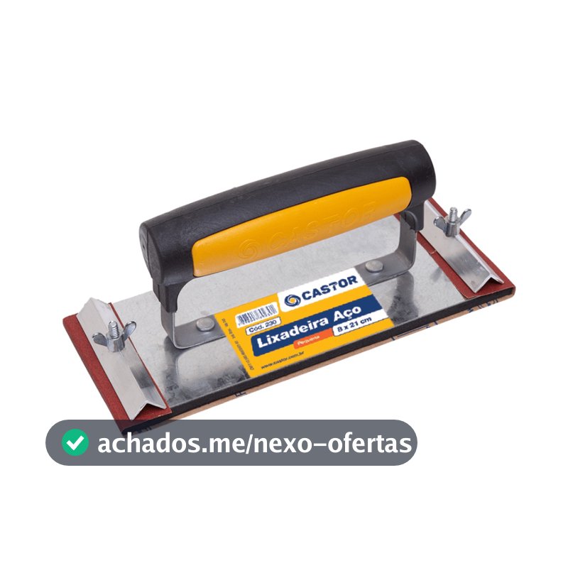 Lixadeira manual aço 08x21cm - Castor