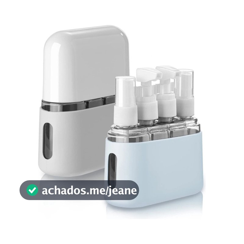 Kit 4 Frascos Para Viagem de 50ml Creme Shampoo Viagem Cosméticos Skincare Higiene Pessoal