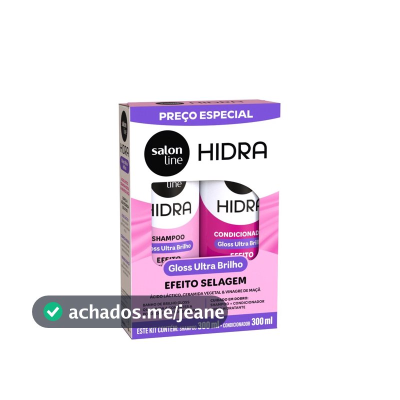 Kit Shampoo + Condicionador Hidra Nutrição e Brilho Salon Line 300ml