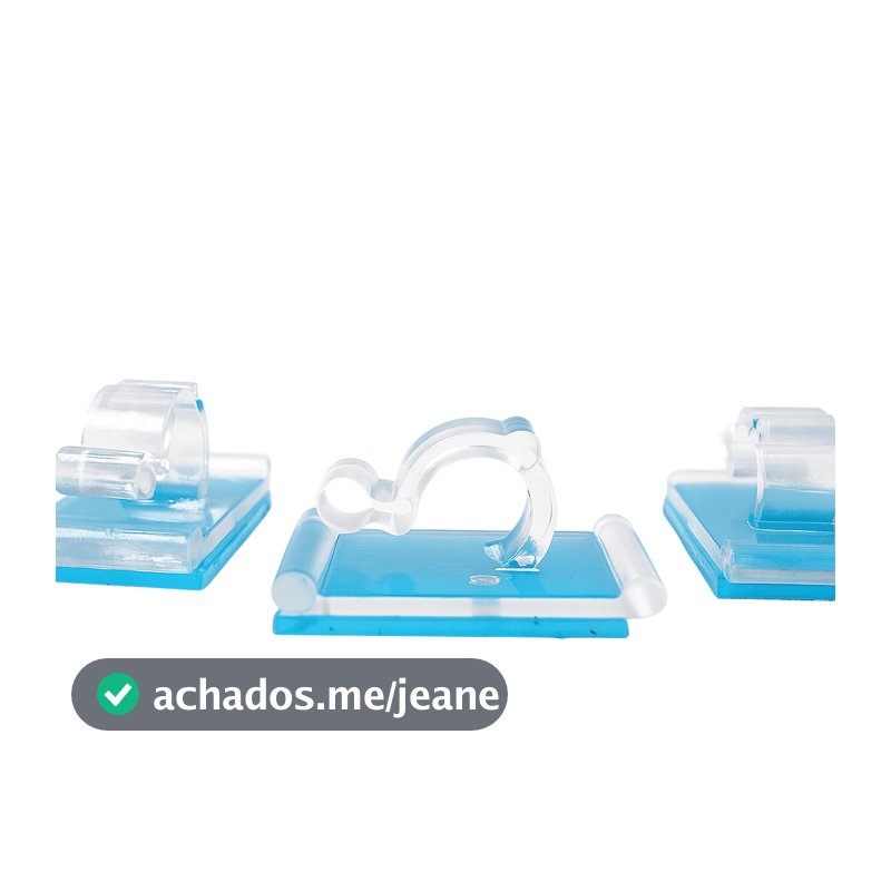 Suporte Adesivo para Pisca Pisca, Decoração de Natal - Organizador de Fios MZ Clip 6mm Transparente