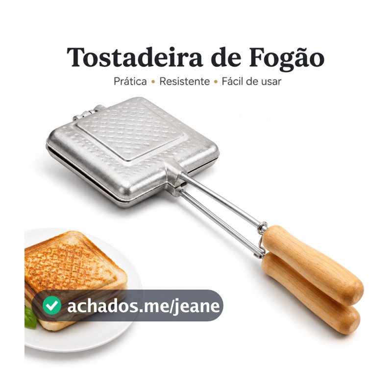 Tostadeira Sanduicheira Manual Misteira Forma Tostex de Alumínio para Fogão Misto Quente