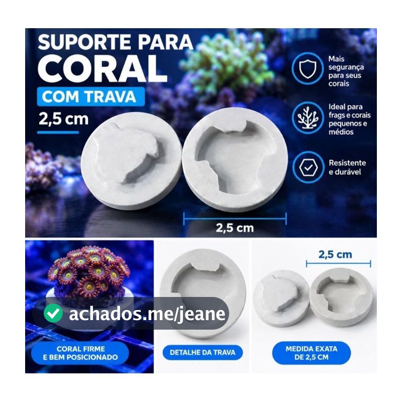base para coral aquário marinho 10 unidades
