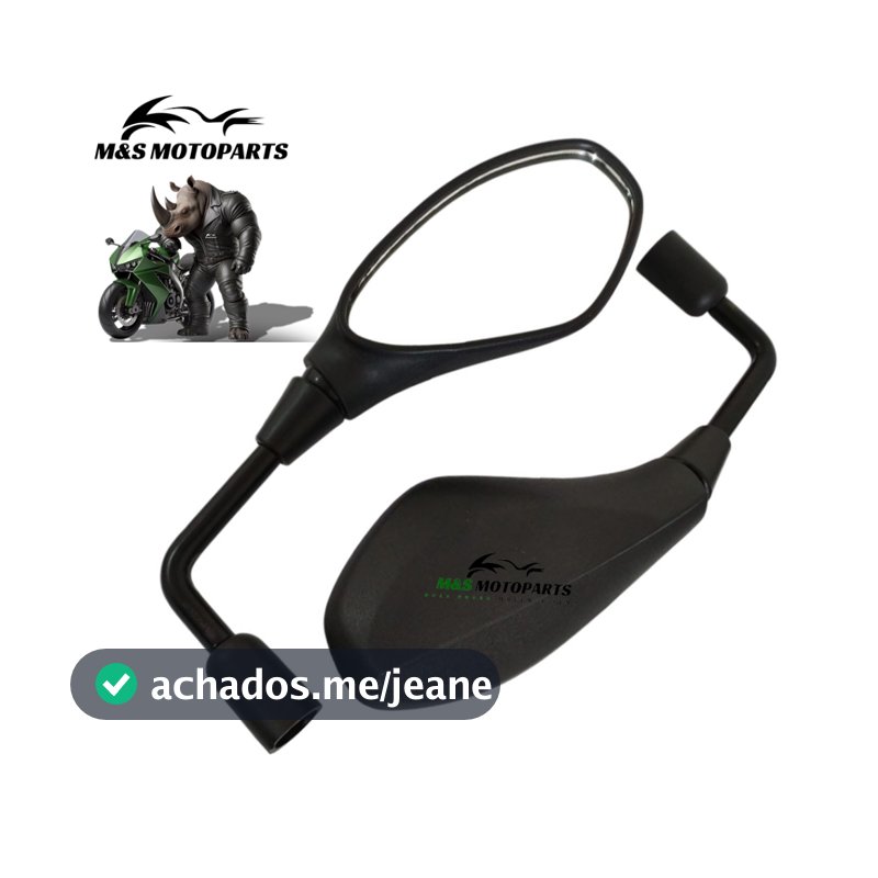 Retrovisor F800 BMW Fixo 90 Graus Rosca Yamaha - P/ Motos Factor/ Fazer/ MT/ Crosser