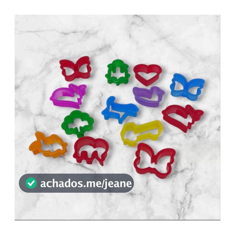 100 FORMINHAS CORTADOR DE MASSINHA  DE MODELAR | BRINQUEDO PEDAGÓGICO |.OBS: CORES E MODELOS SORTIDOS