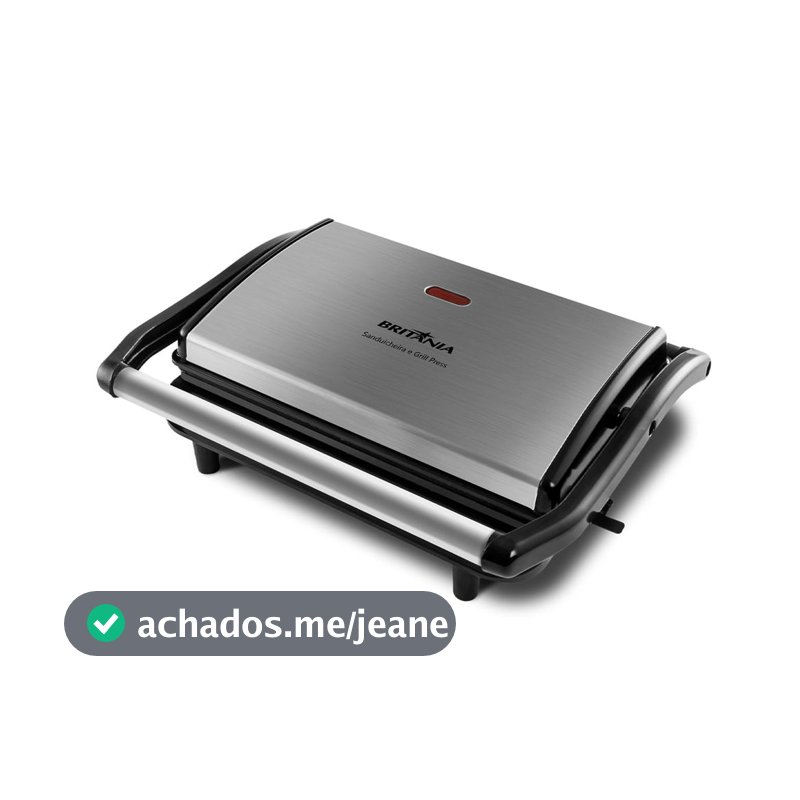 Sanduicheira e Grill Britânia BGR27I Press 2 em 1 850W