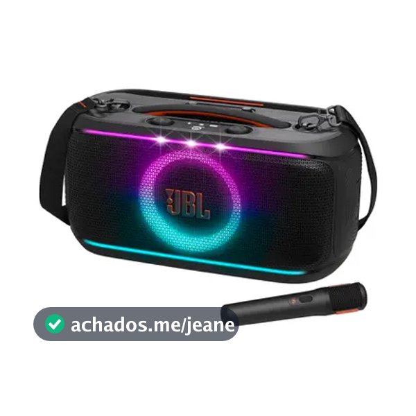 Caixa de Som JBL PartyBox On-The-Go 2, 100W RMS, Bluetooth Preto