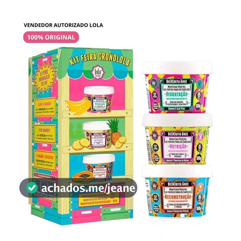Kit Feira Cronolola Bemdita Ghee - 100g Nutrição Hidratação e Reconstrução - Lola Cosmetics