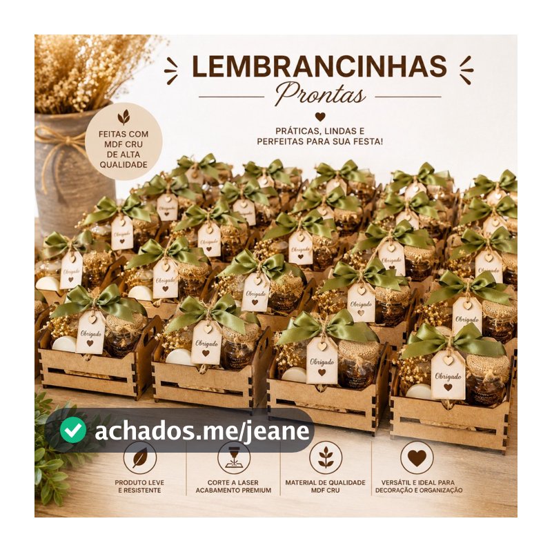 100, 200 Ou 300 Caixotinhos MDF 15x9x7cm – Caixa Presente, Lembrancinha Festa e Kit Decorativo