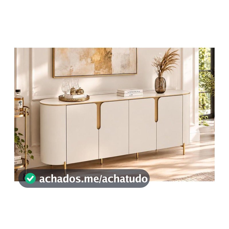 Buffet de Sala Jantar Cleo c/ 4 Portas Off White - DJ Móveis