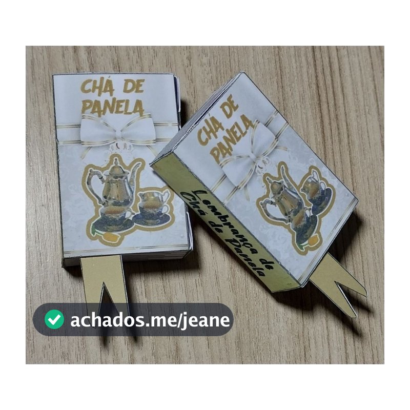 lembrancinha de Chá de Panela para Bis – Design de Mini Livros para Lembrancinhas