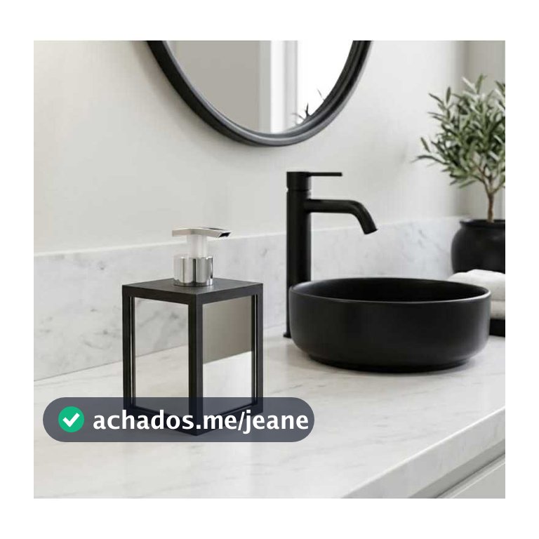 Dispenser Espelhado Luxo com Pump para Sabonete Líquido 250ml Saboneteira Lavabo Banheiro