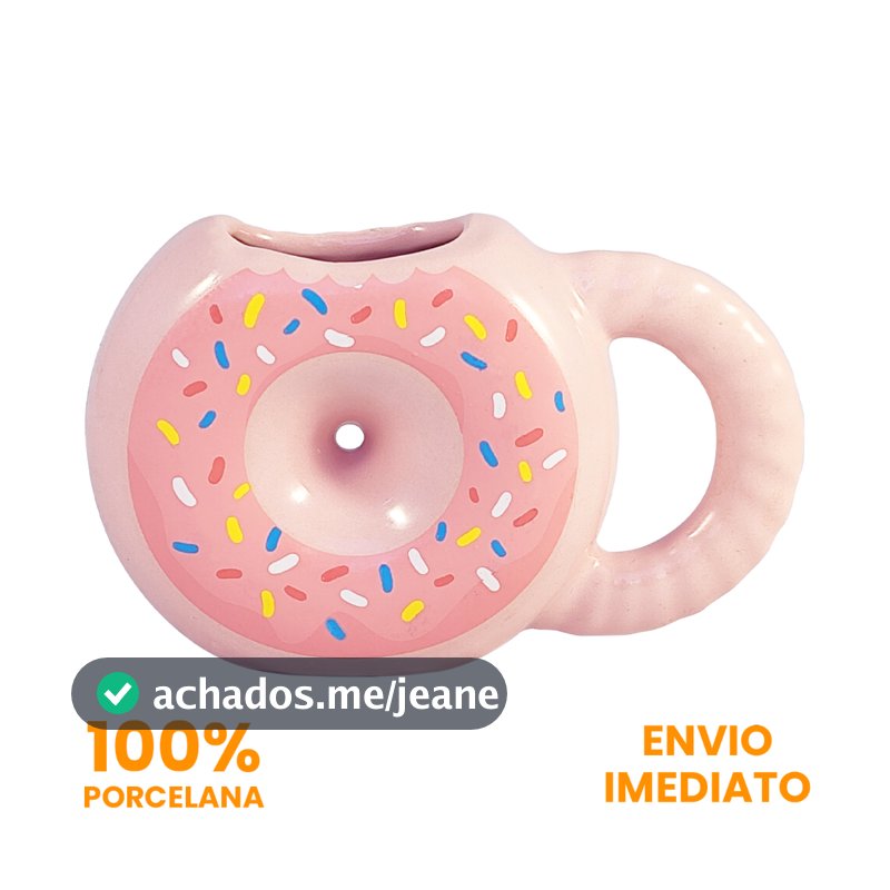 Caneca de Porcelana  Rosa Decorativa Donuts 300ml Simpsons