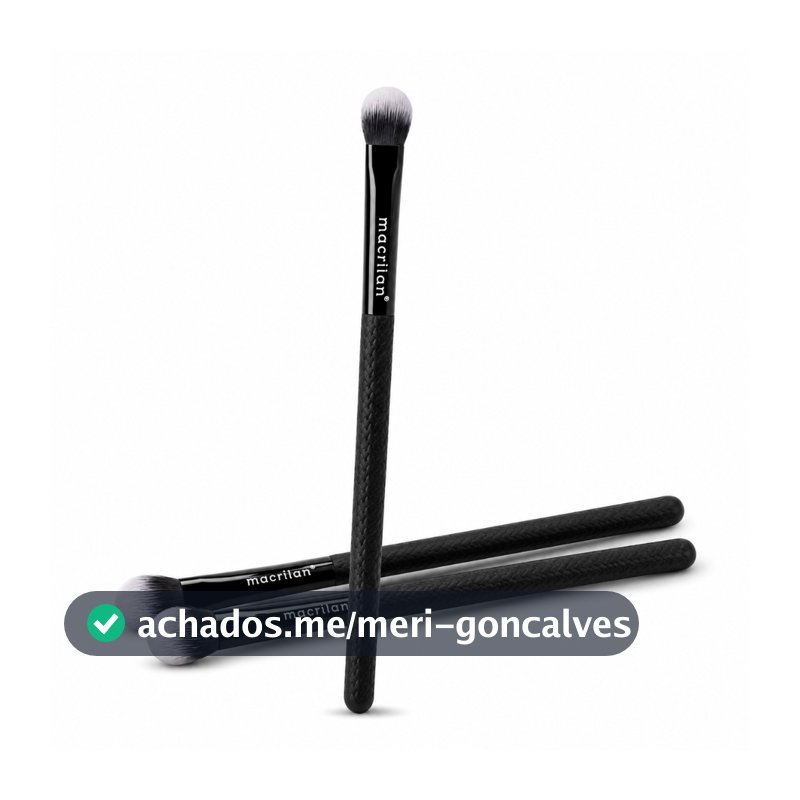 Pincel Para Corretivo Macrilan N08 Noir Collection Profissional Cerdas Sintéticas Para Olheiras e Precisão
