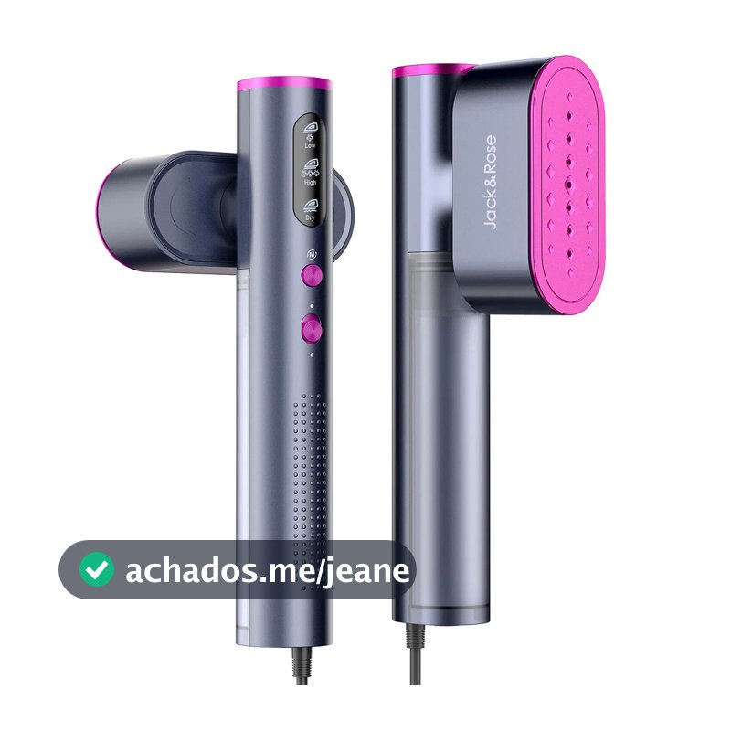 Vaporizador de Roupas Jack ＆ Rose, Vaporizador Portátil e Ferro de Passar 2 em 1, Aquecimento Rápido em 15s, Painel Gran