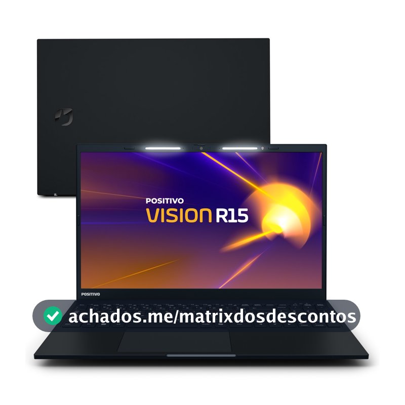 Notebook Positivo Vision R15 AMD® Ryzen 5-5500U Linux 16GB RAM 256GB SSD Full HD 15.6” TELA IPS