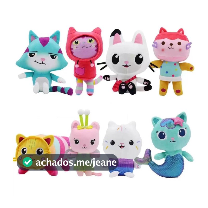 Pelúcias Importadas da Casa Mágica da Gabby – Pandy Paws Gatuno Catnip e Gatinho Almofagato