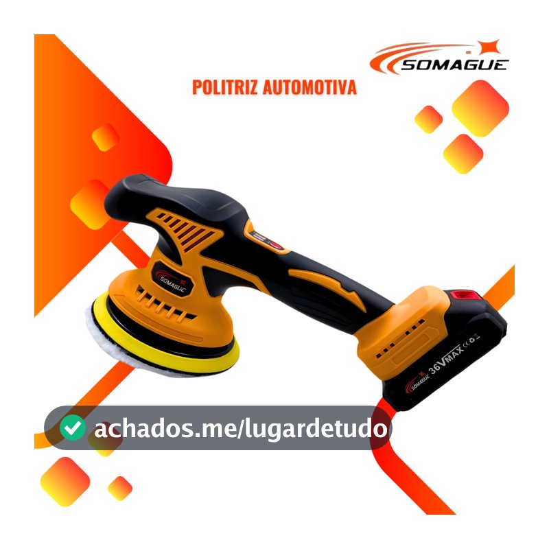 Politriz Automotiva Lixadeira Orbital Sem Fio 2 Baterias