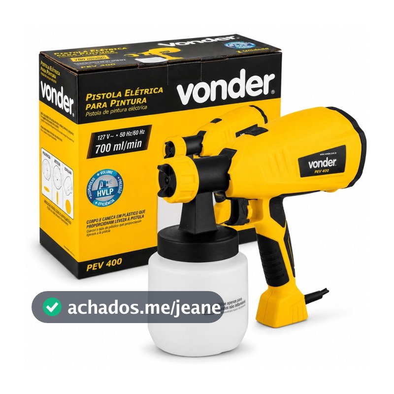 Pistola de Pintura Elétrica PEV400 800ml 320W 127v Vonder