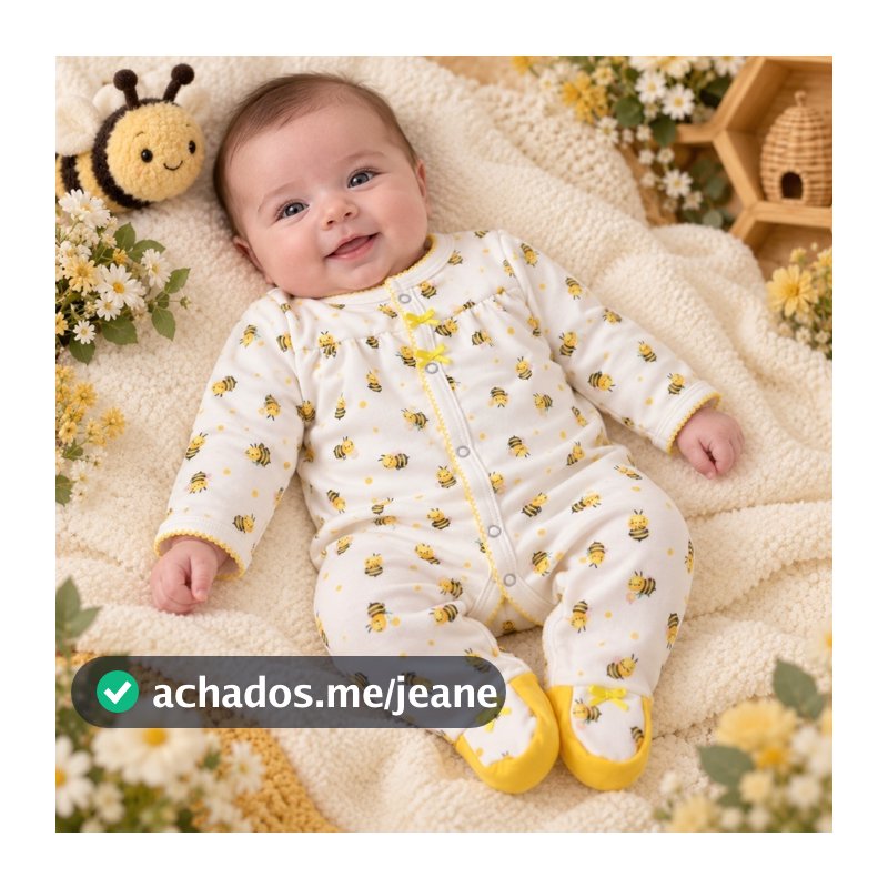 Macacão Bebê Abelhinha Luna