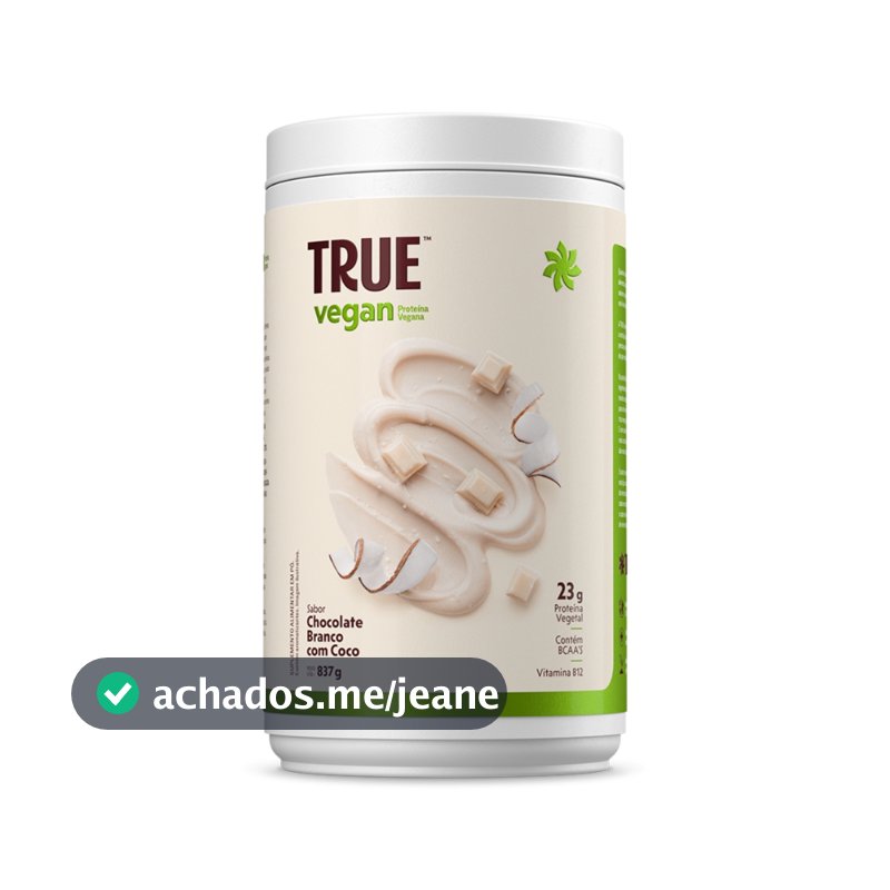 True Vegan Protein Chocolate Branco E Coco 837g True Source