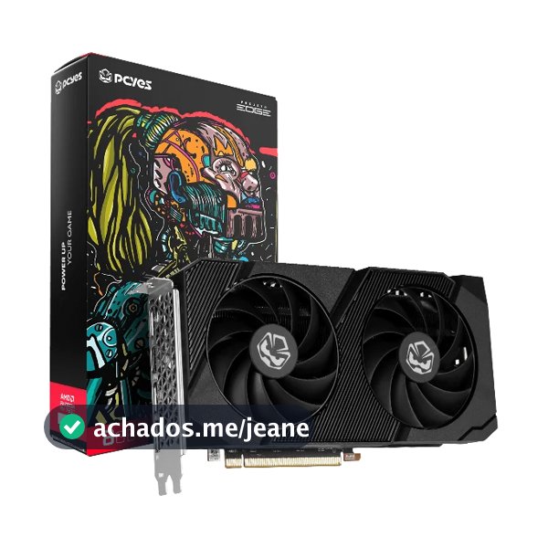 GPU AMD Radeon, RX 7600, 8GB, GDDR6, 128 BITS, Projeto EDGE - PVR760008GBPEDFV02