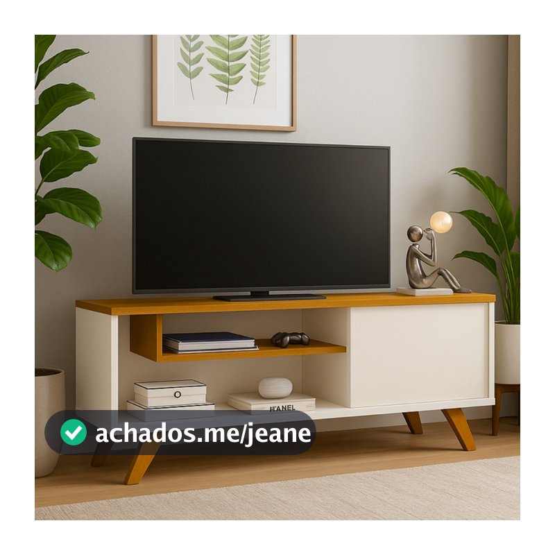 PROMOÇÃO Rack Para Tv Estante Sala Painel Bancada Suporte Aparador Móvel Com Prateleira Madeira