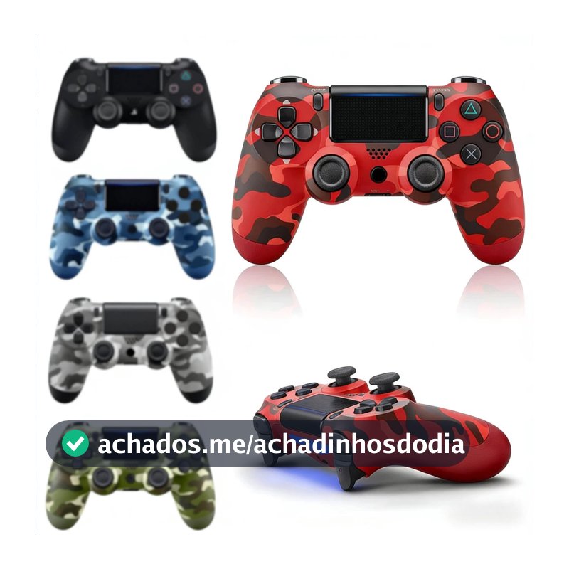 Controle Sem Fio Camuflado para P-S-4 com Cabo de Carregamento e Recursos Avançados