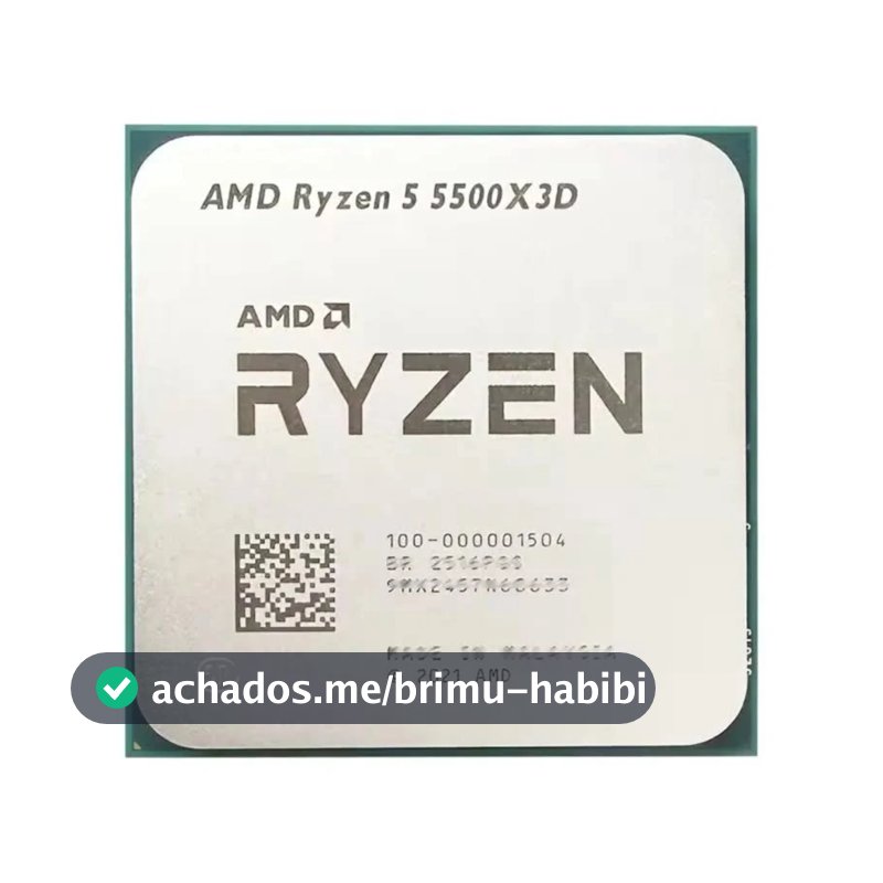 AMD Ryzen 5 5500X3D, 4.0GHz Max Turbo, Cache 96MB, AM4, (Novo S/Box)