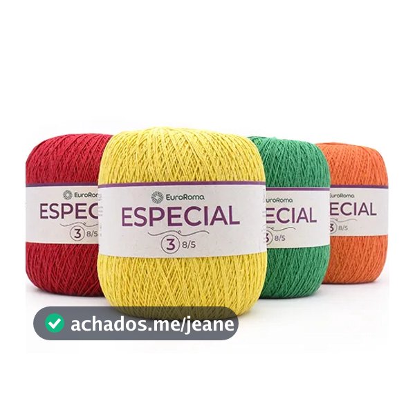 BARBANTE EUROROMA ESPECIAL - FIO 3/8/5 - 1400 METROS - TODAS AS CORES