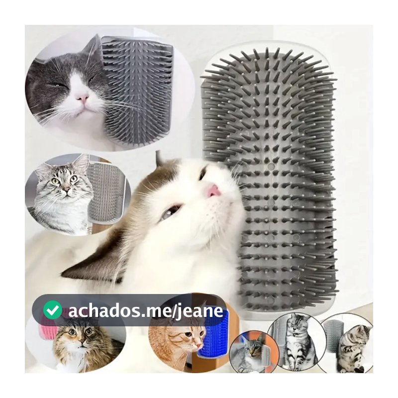 Kit  Peças Escovas de Parede Para Gato - Brinquedo Pet Catnip/ Massagem/ Tira Pelos e Coçador Antiestresse Para Felinos