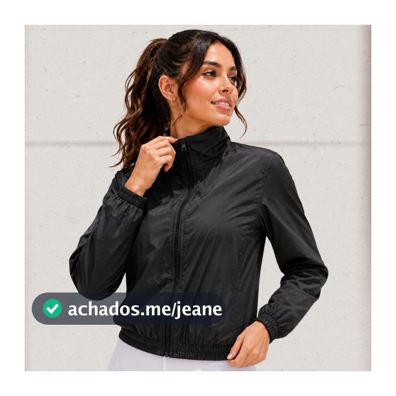 Casaco Corta Vento Feminino Jaqueta Fitness Academia Corrida Treino