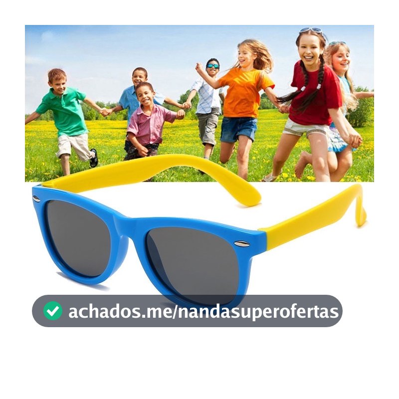 Óculos de Sol Infantil  Kids Menino Menina Silicone Polarizado Flexível