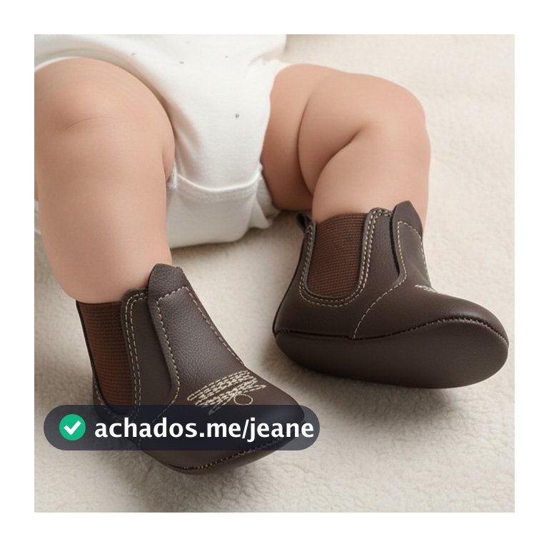 Bota Bebê Unissex Botina Jequinha Bordada Country Cowboy Infantil Unissex Elástico