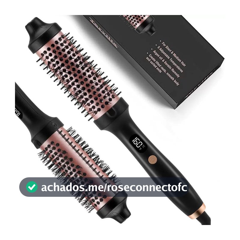 Escova Alisador Elétrica Quente Cabelo Com 2 Em1 Modelador 110V 220V