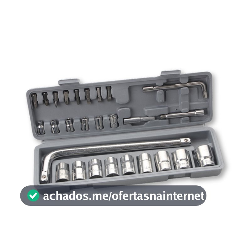 Kit de Ferramentas de Soquete Completo 27 Peças com Estojo Multifuncional