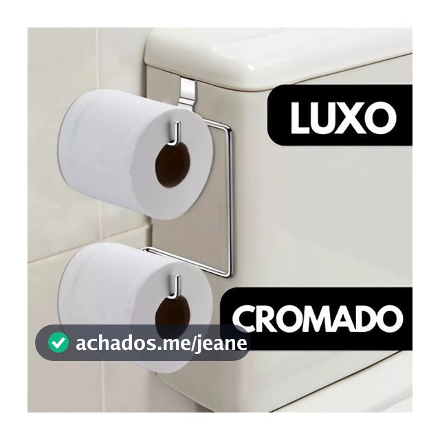 Suporte Papel Higiênico Duplo e Unitário Para Caixa Acoplada Cromado