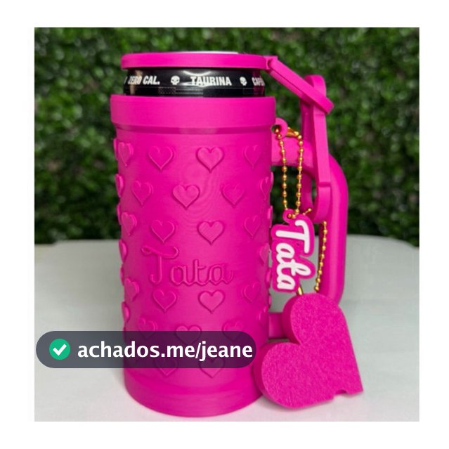 Porta Latas Personalizado com Nome + Chaveiro Brinde | Porta Copo Lata Red Bull Monster Coca-Cola