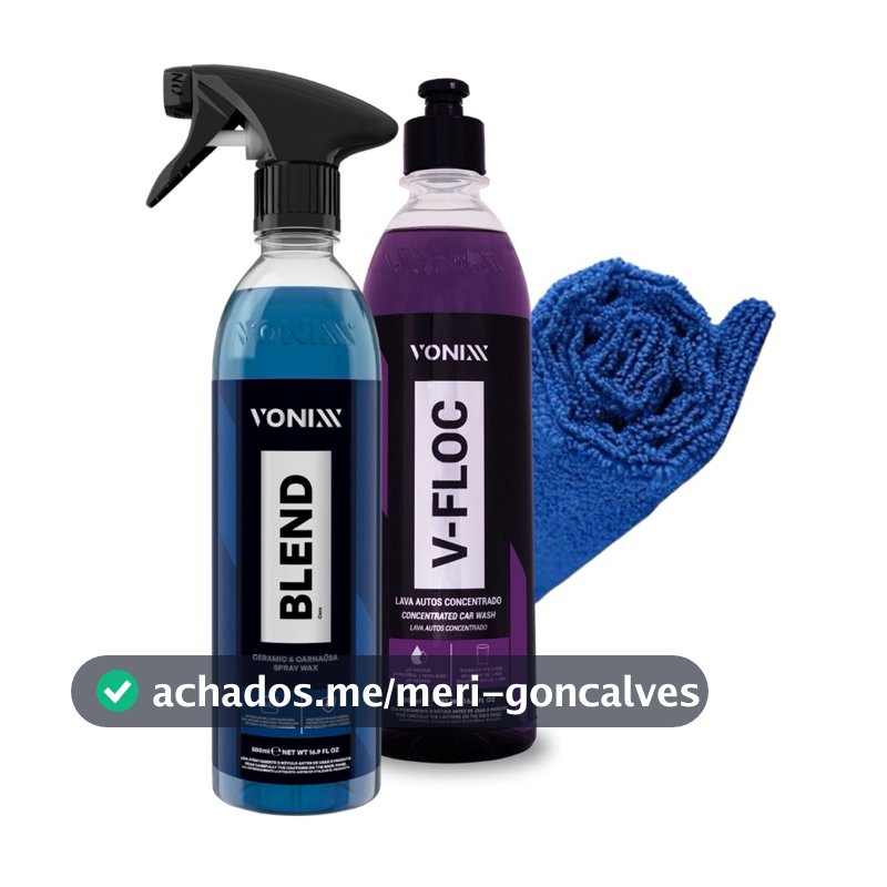 Cera Blend Spray Carnauba Vonixx Shampoo V-floc Toalha Microfibra