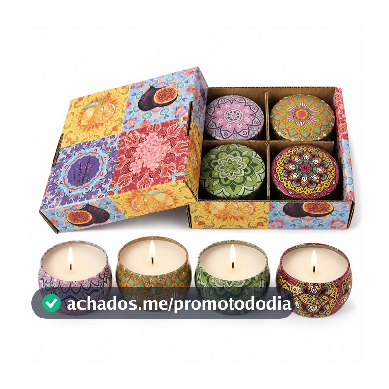 Velas Aromaticas Perfumadas Decorativas Kit 4 Aromas Premium