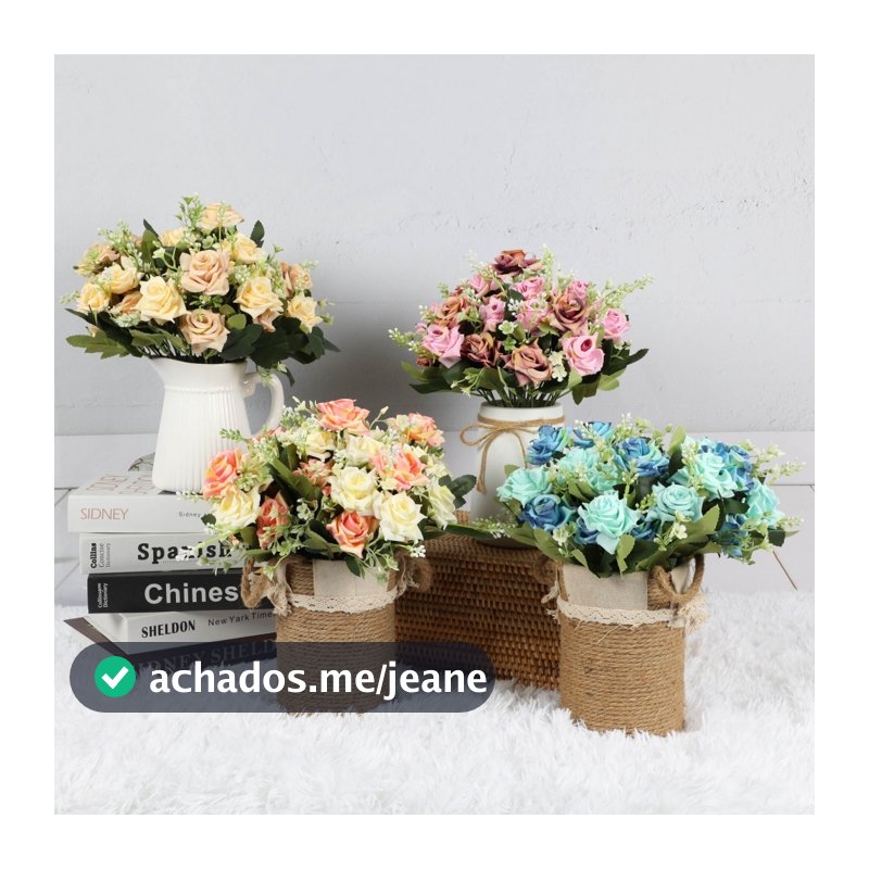Simulação de rosas de seda, bordado artificial flor, casamento noiva noiva hotel casa festa vaso decoração buquê