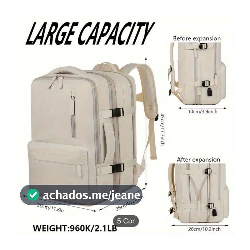 Mochila Feminina viral Laptop Viagem Escolar À Prova D'água Executiva Notebook Impermeável expansível