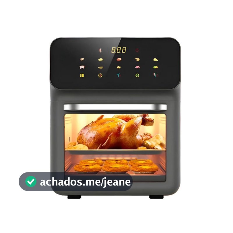 Fritadeira Elétrica Air Fryer FORNO LCK Preta/Inox